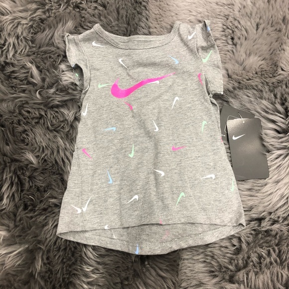 Nike Girl's Tank Top | | Size 12M | Nike Swoosh Design | Multicoloured - Picture 1 of 2